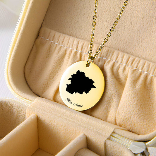 Andora Country Map Necklace - Personalizable Jewelry