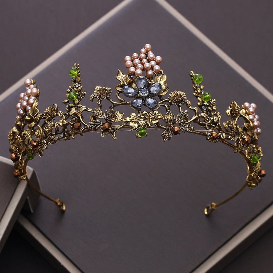 ROSEBURY | beaded crystal wedding crown
