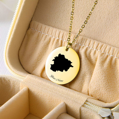 Andora Country Map Necklace - Personalizable Jewelry