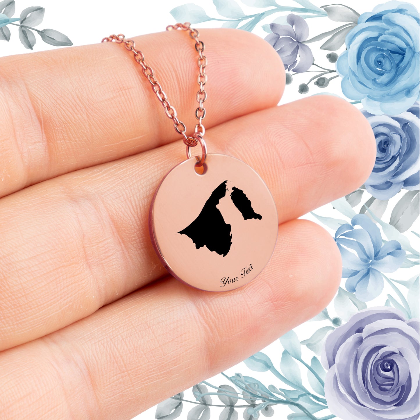 Brunei Country Map Necklace - Personalizable Jewelry