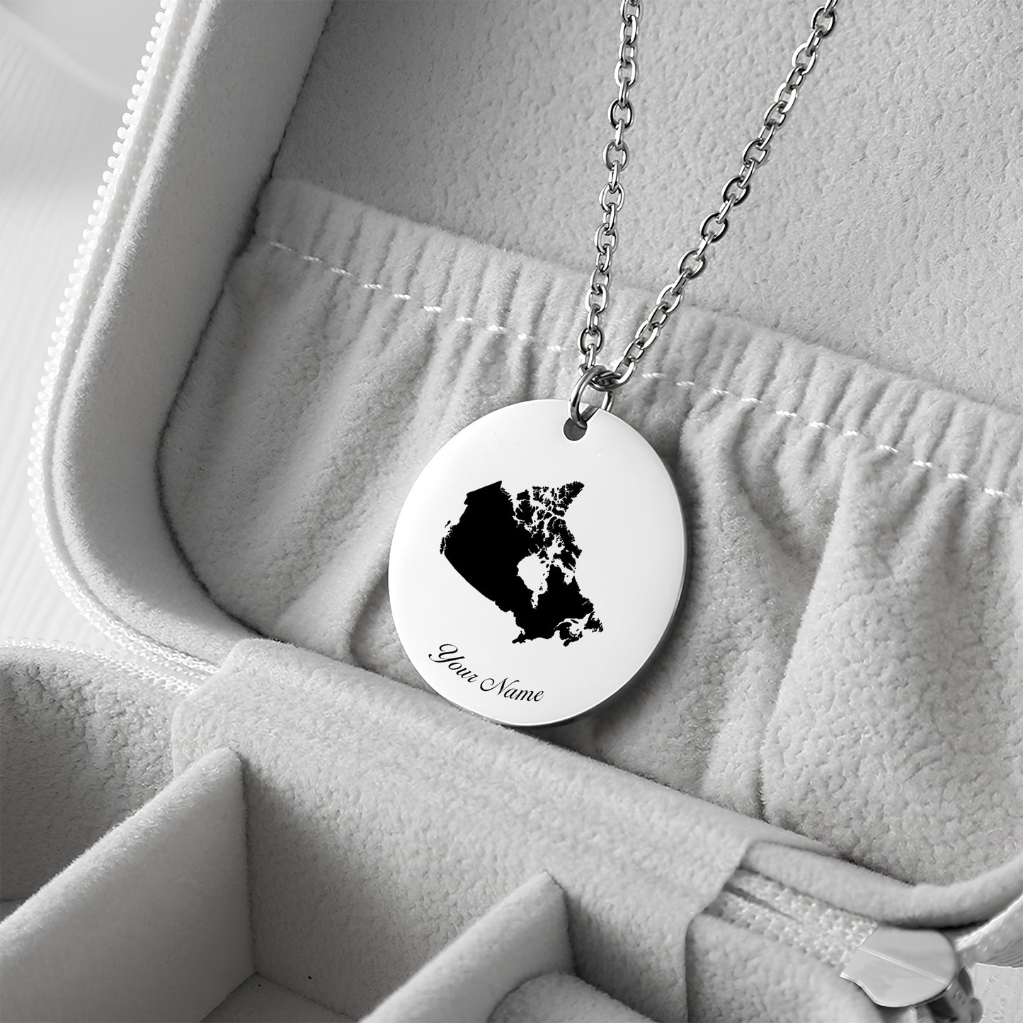 Canda Country Map Necklace - Personalizable Jewelry