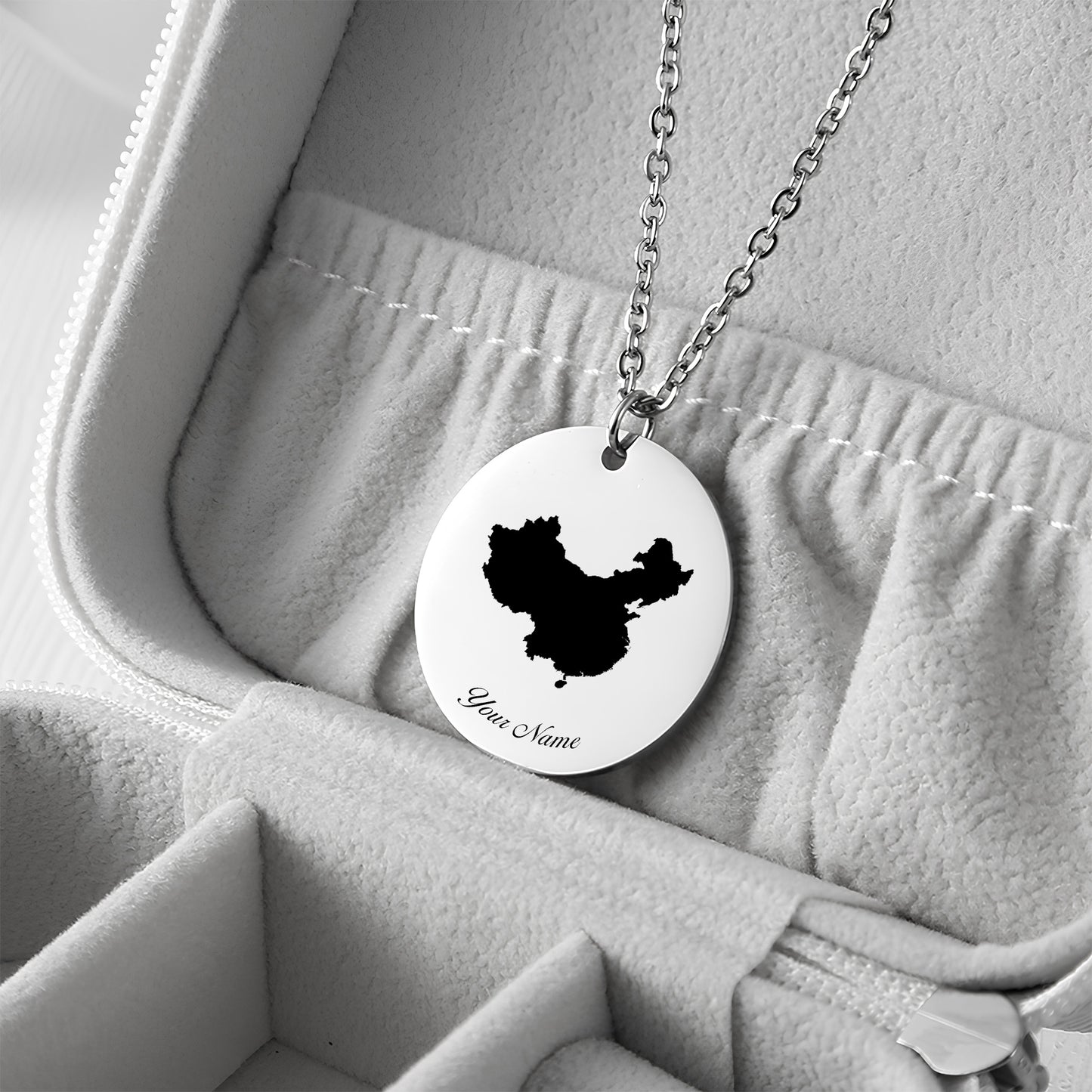 China Country Map Necklace - Personalizable Jewelry