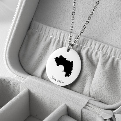 Guinea Country Map Necklace - Personalizable Jewelry