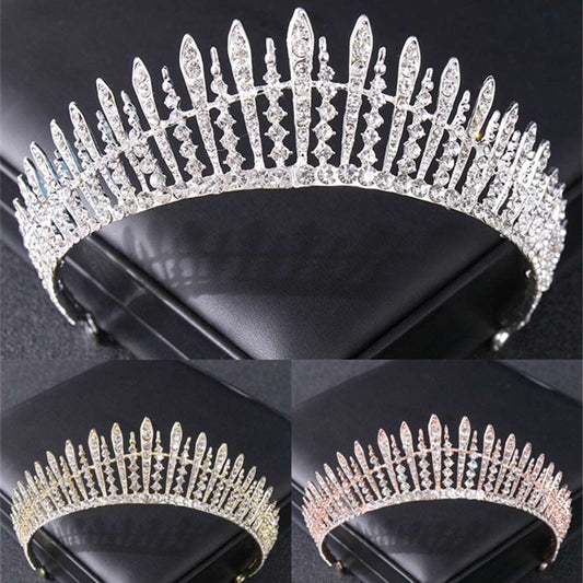 Baroque Crystal Rhinestone Crown Tiara Headbands shehzadizevar