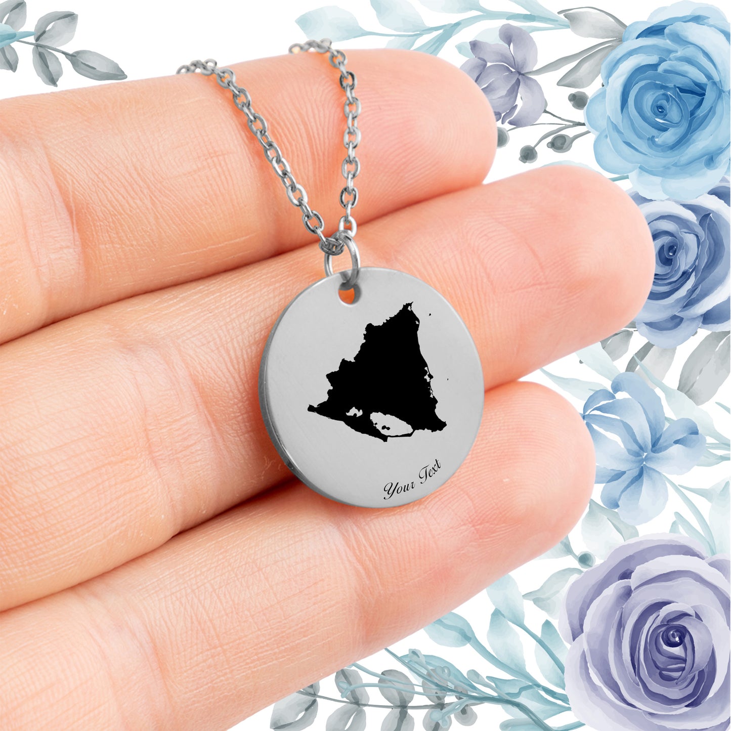 Nicaragua Country Map Necklace - Personalizable Jewelry