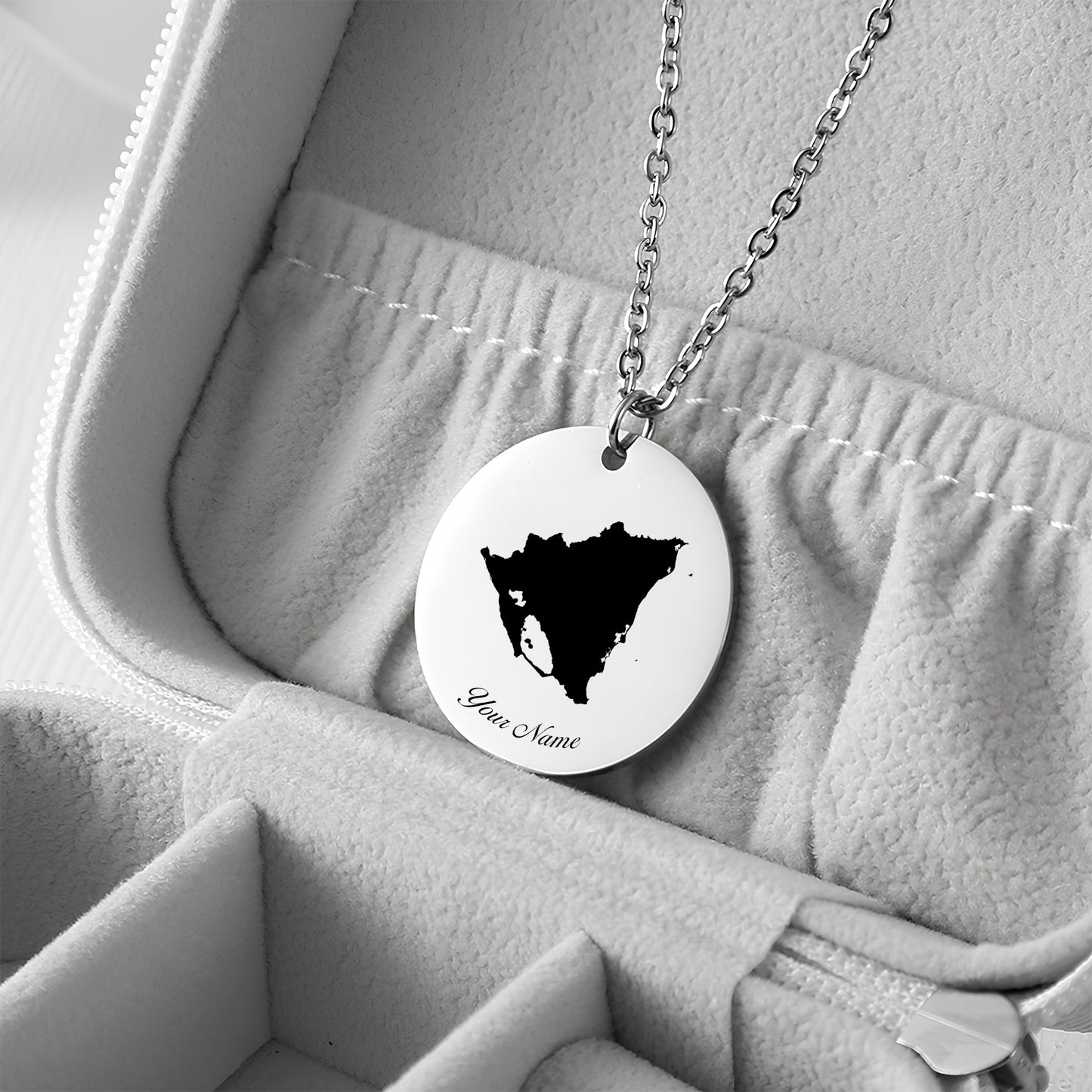 Nicaragua Country Map Necklace - Personalizable Jewelry