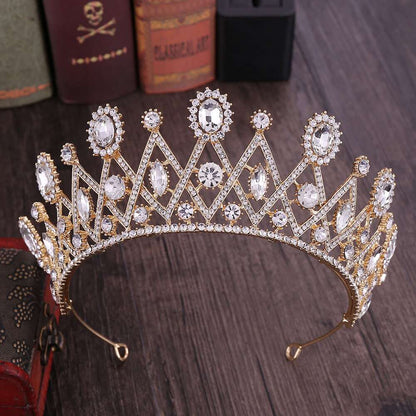 Baroque Crystal Prom Princess Diadem Crown Tiara Headband For Women shehzadizevar