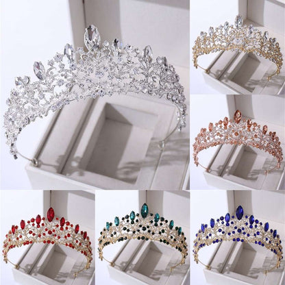 Baroque Rose Gold Crystal Bridal Tiaras And Crowns shehzadizevar