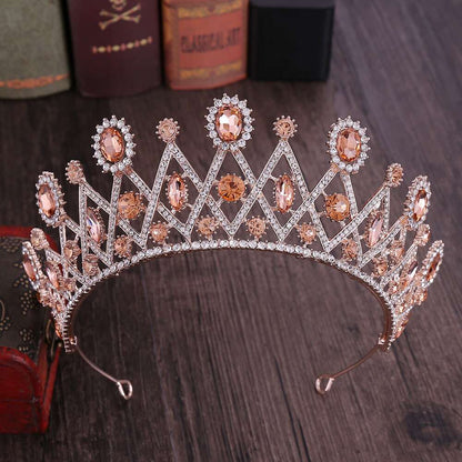 Baroque Crystal Prom Princess Diadem Crown Tiara Headband For Women shehzadizevar