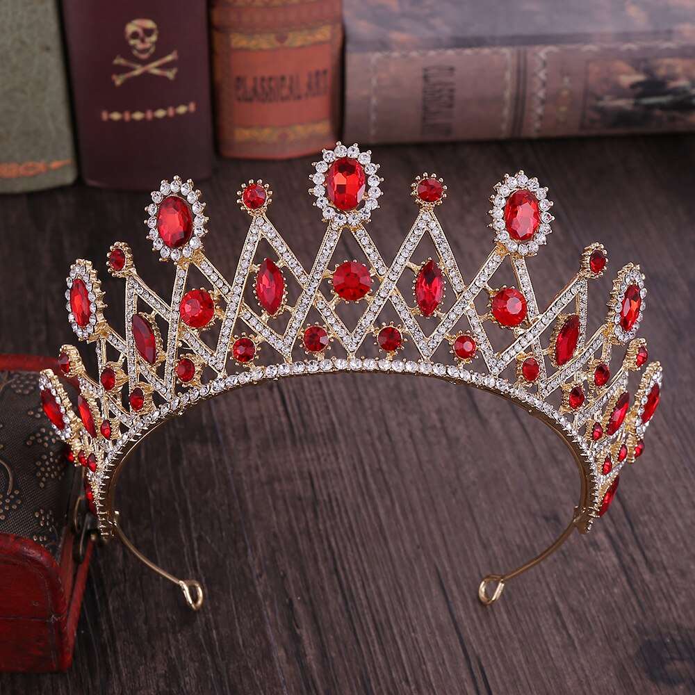 Baroque Crystal Prom Princess Diadem Crown Tiara Headband For Women shehzadizevar