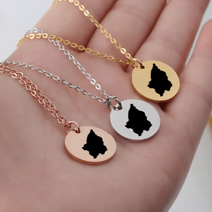 San Marino Country Map Necklace - Personalizable Jewelry