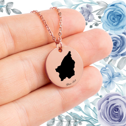 San Marino Country Map Necklace - Personalizable Jewelry