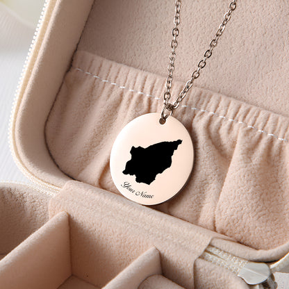 San Marino Country Map Necklace - Personalizable Jewelry