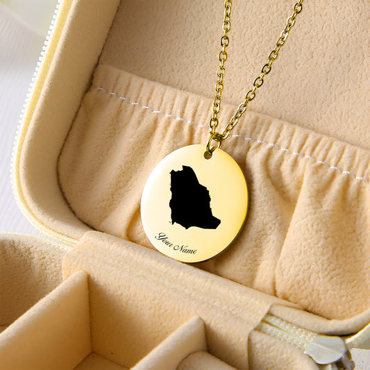 Saudi Arabia Country Map Necklace - Personalizable Jewelry