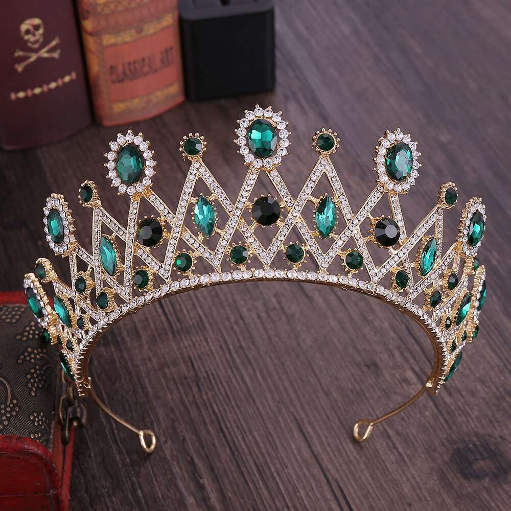 Baroque Crystal Prom Princess Diadem Crown Tiara Headband For Women shehzadizevar