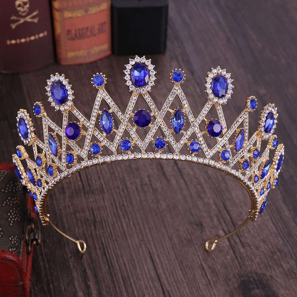 Baroque Crystal Prom Princess Diadem Crown Tiara Headband For Women shehzadizevar