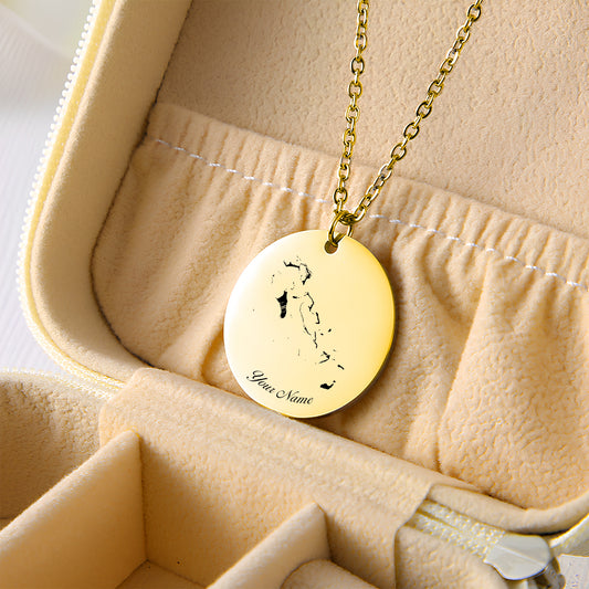 The Bahamas Country Map Necklace - Personalizable Jewelry