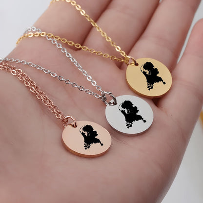 The Netherlands Country Map Necklace - Personalizable Jewelry