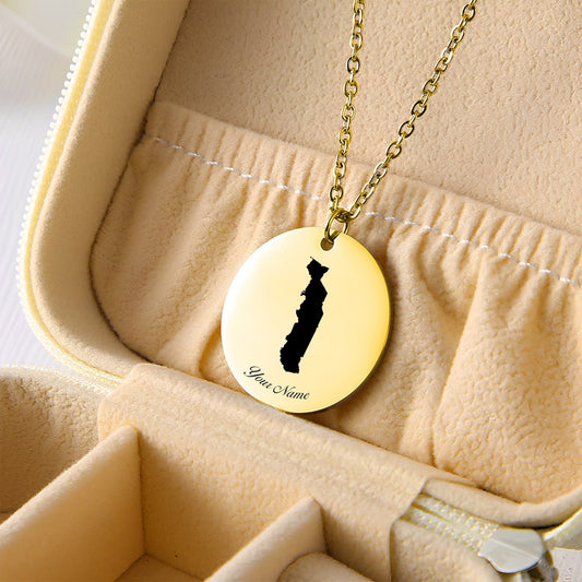 Togo Country Map Necklace - Personalizable Jewelry