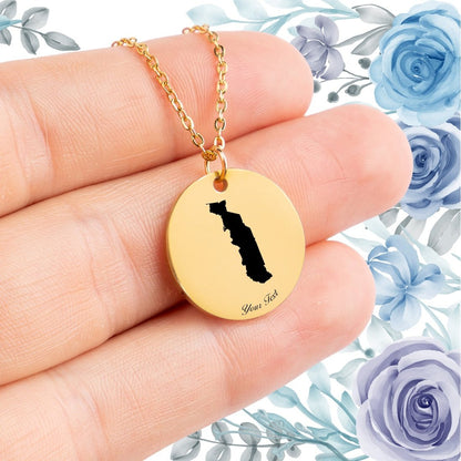 Togo Country Map Necklace - Personalizable Jewelry