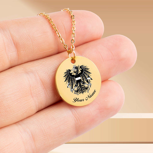 Austria National Emblem Necklace - Personalizable Jewelry
