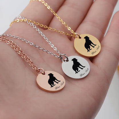 Personalized Pet Portrait Necklace - Personalize it