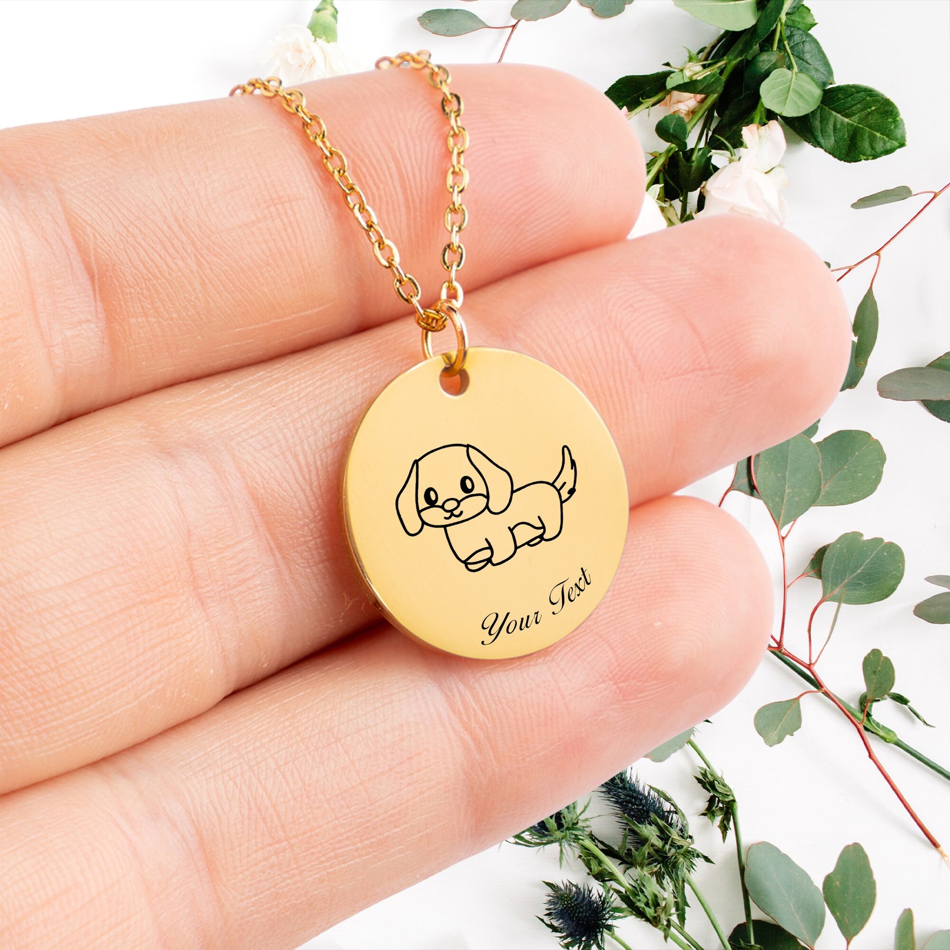 Personalized Pet Portrait Necklace - Personalize it