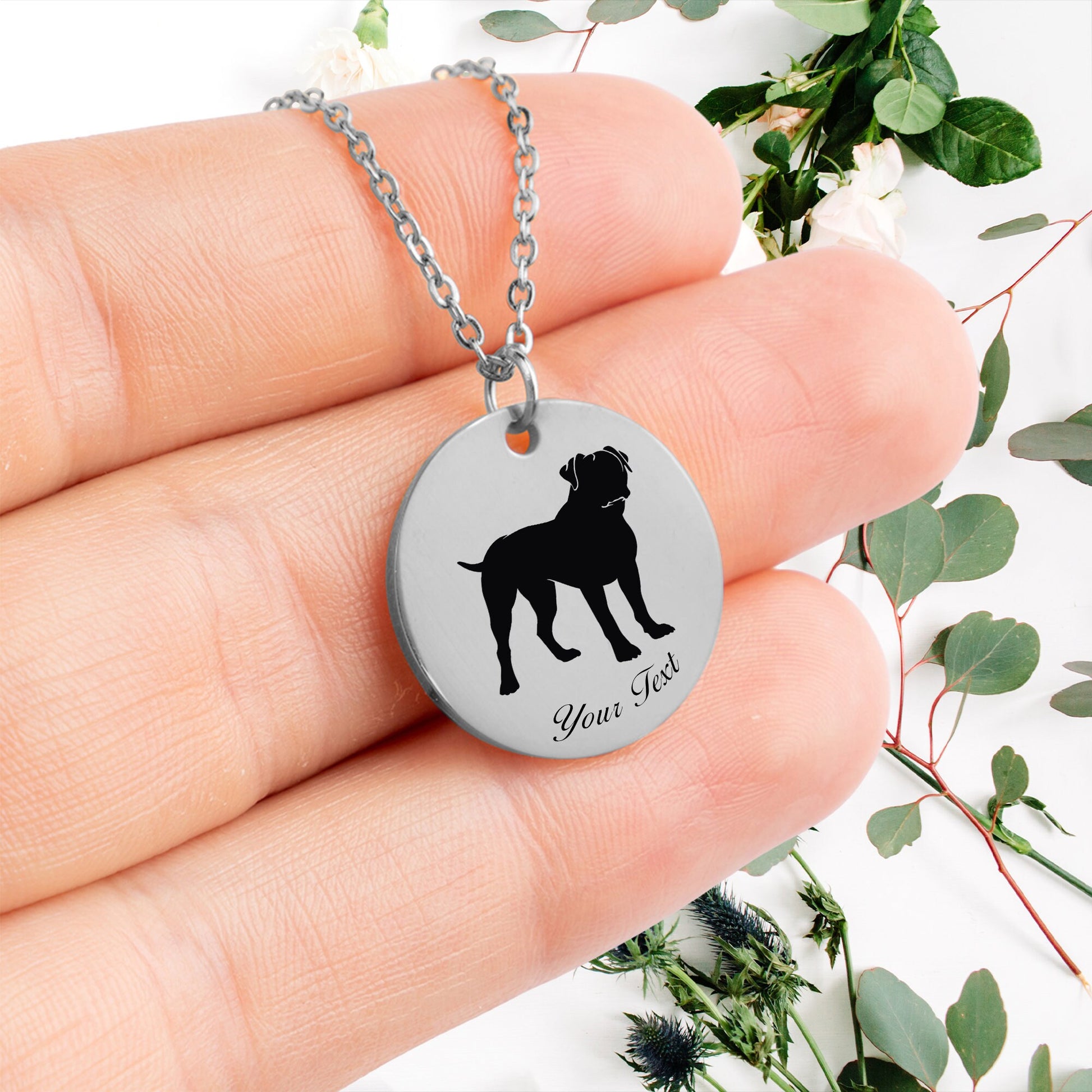 Personalized Pet Portrait Necklace - Personalize it