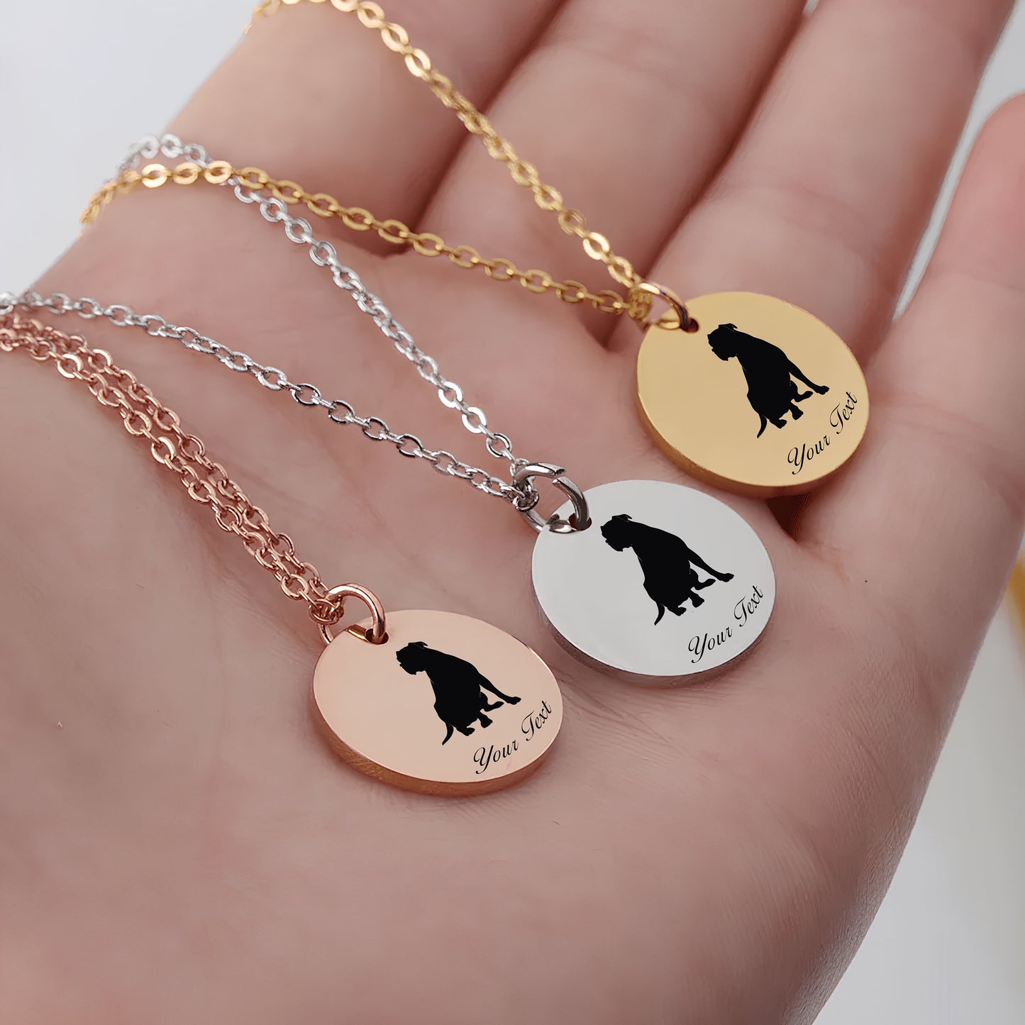 Personalized Pet Portrait Necklace - Personalize it