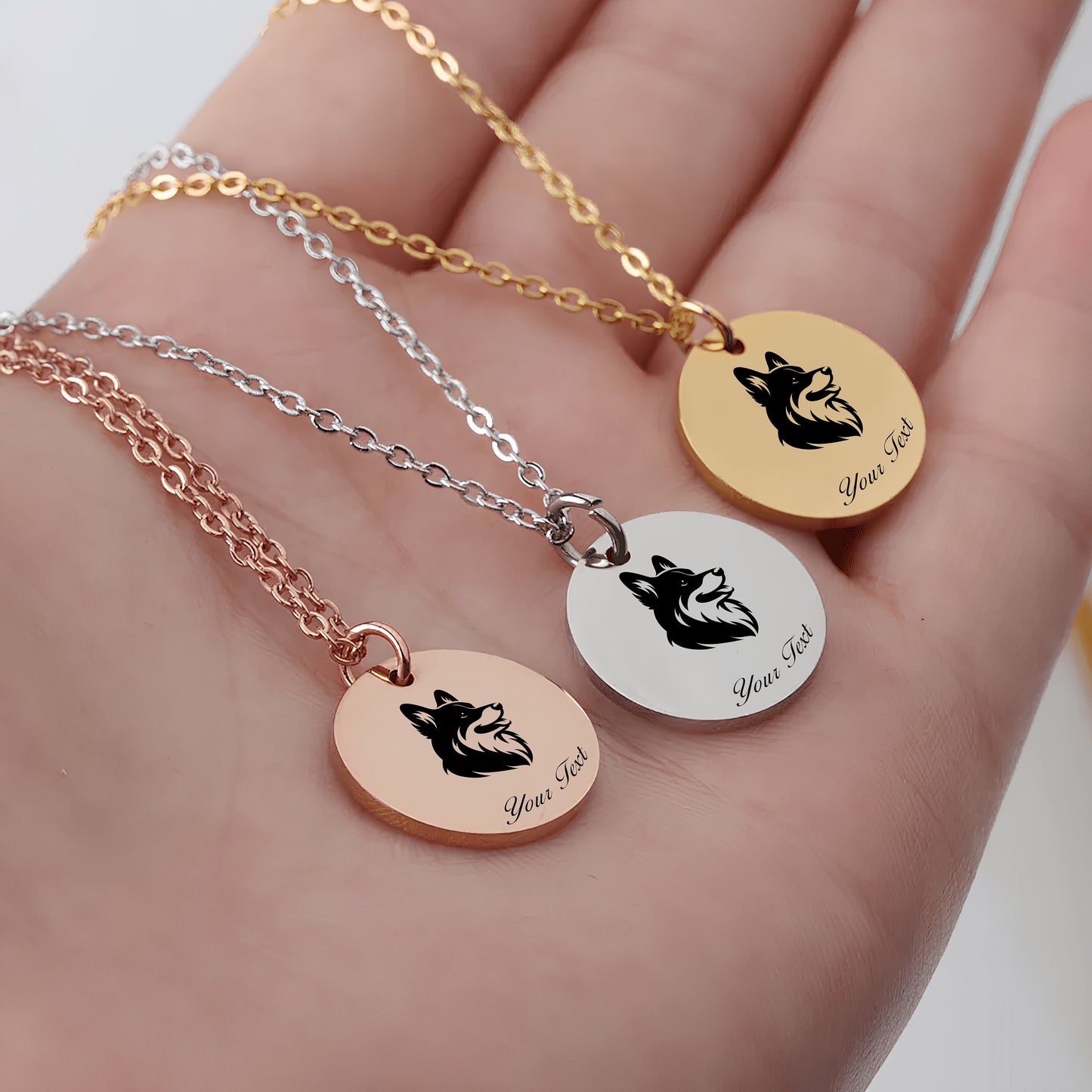 Personalized Pet Portrait Necklace - Personalize it