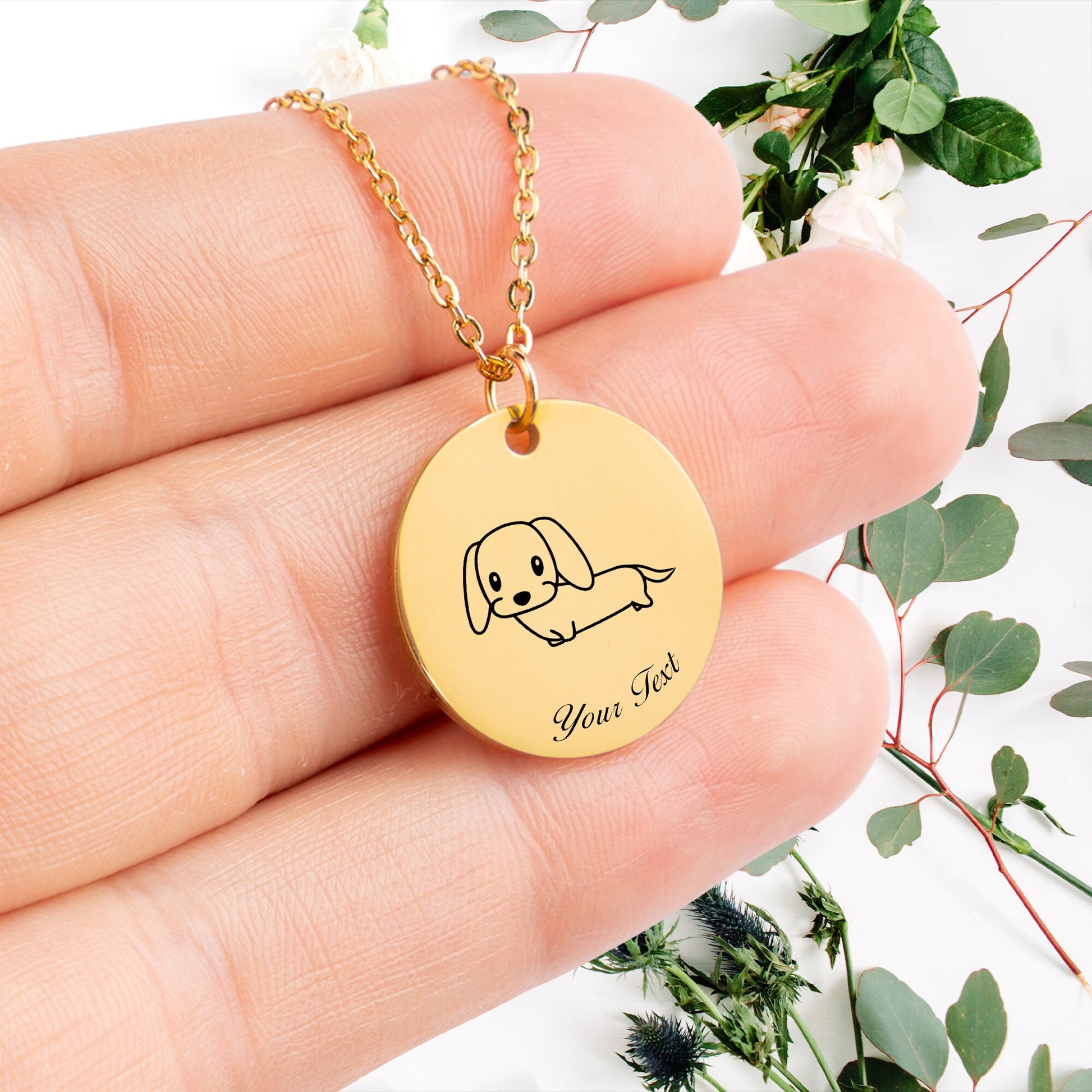 Personalized Pet Portrait Necklace - Personalize it