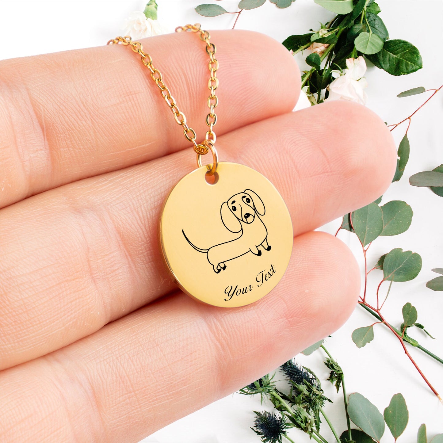 Personalized Pet Portrait Necklace - Personalize it