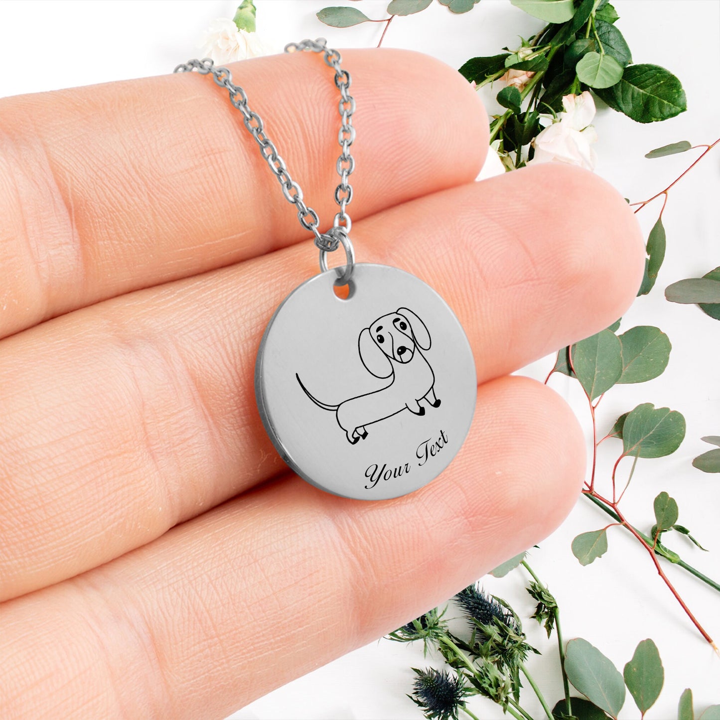 Personalized Pet Portrait Necklace - Personalize it