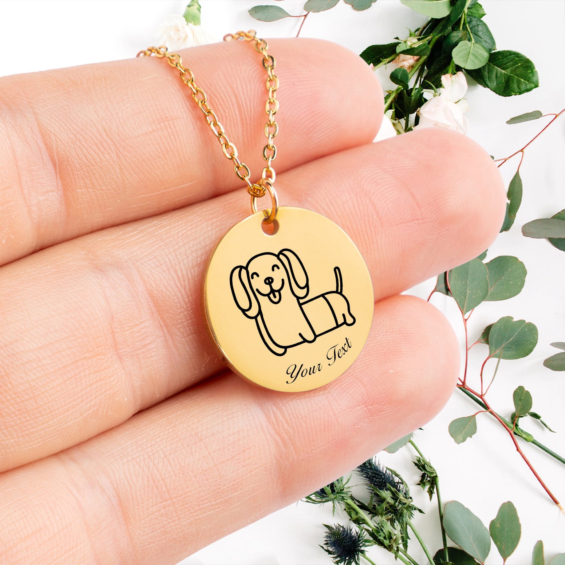 Personalized Pet Portrait Necklace - Personalize it