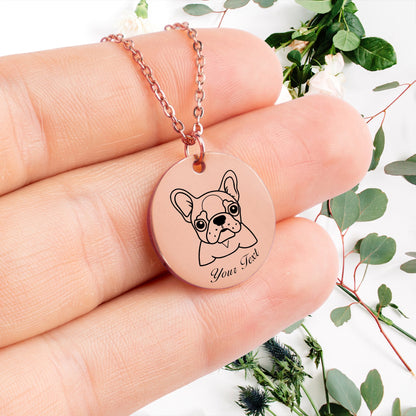 Personalized Pet Portrait Necklace - Personalize it