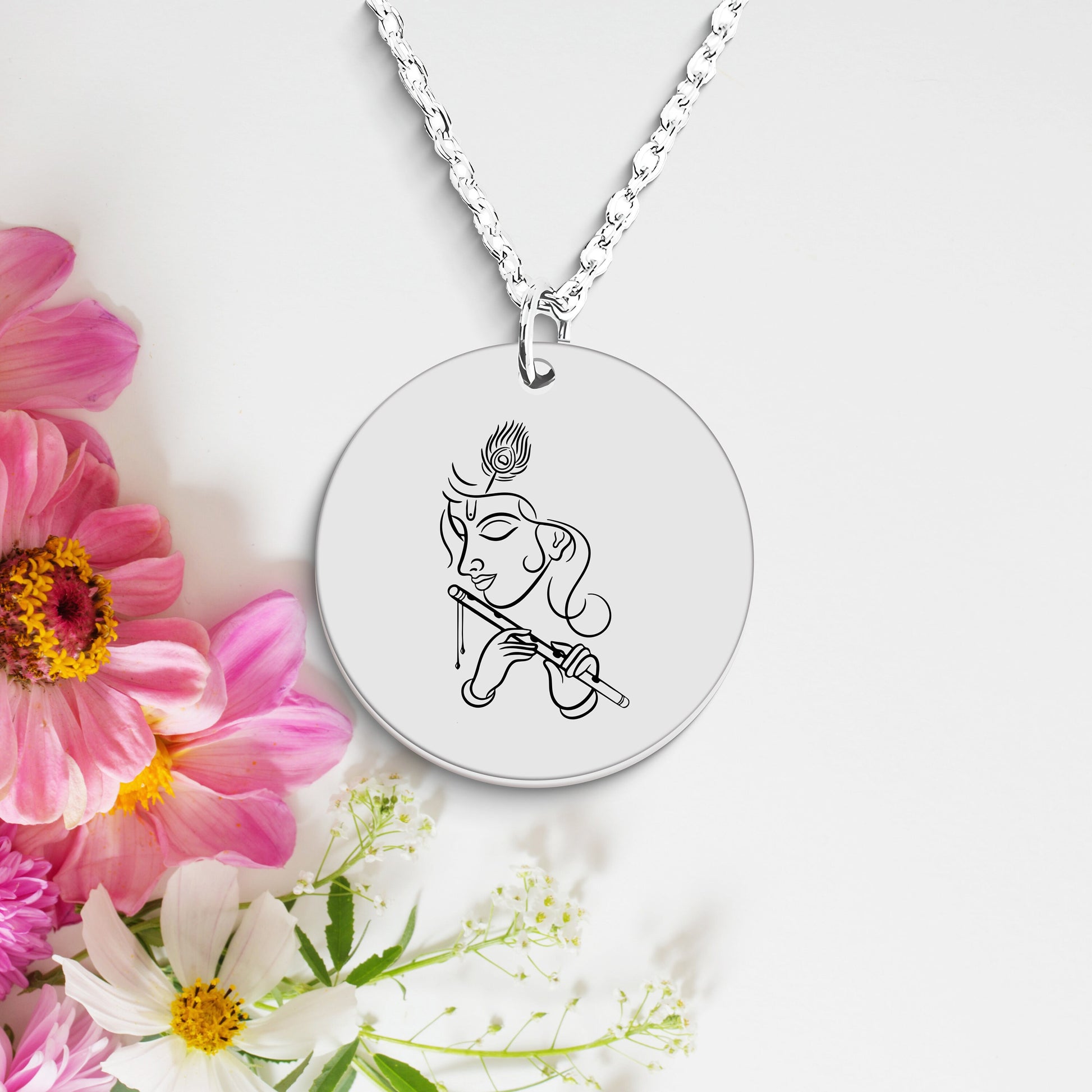 Hindu God Coin Necklace - Personalizable Gift