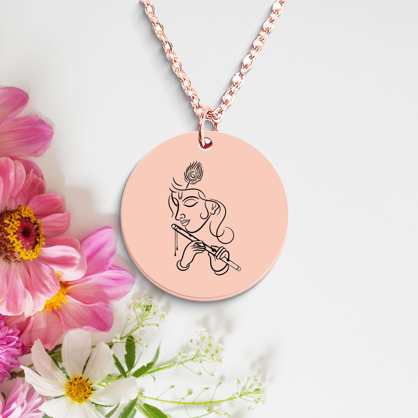 Hindu God Coin Necklace - Personalizable Gift