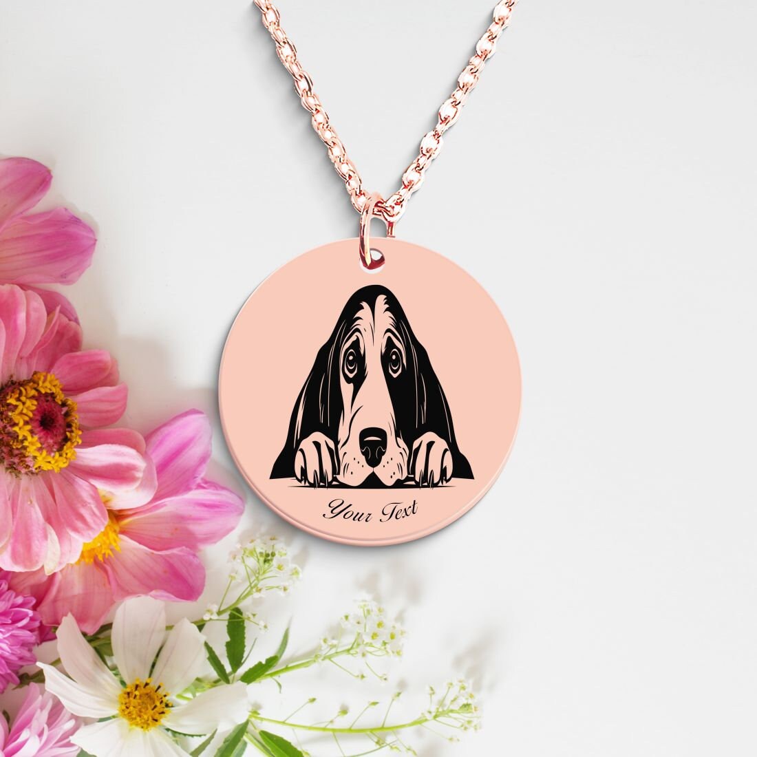 Afghan Hound Dog Portrait Necklace - Personalizable Jewelry