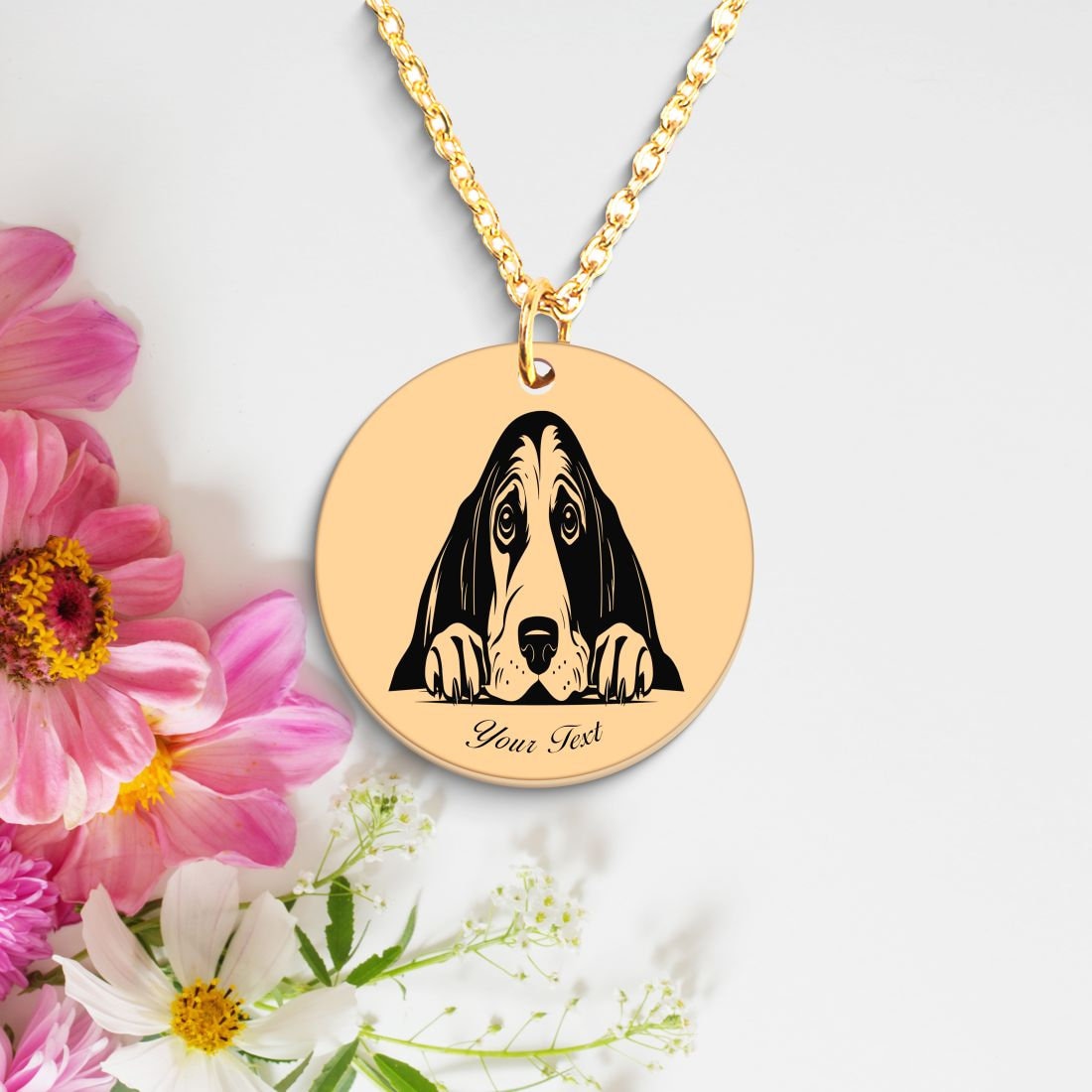 Afghan Hound Dog Portrait Necklace - Personalizable Jewelry