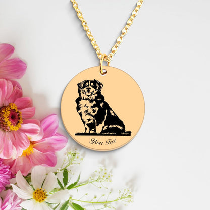 Belgian Malinois Dog Portrait Necklace - Personalizable Jewelry