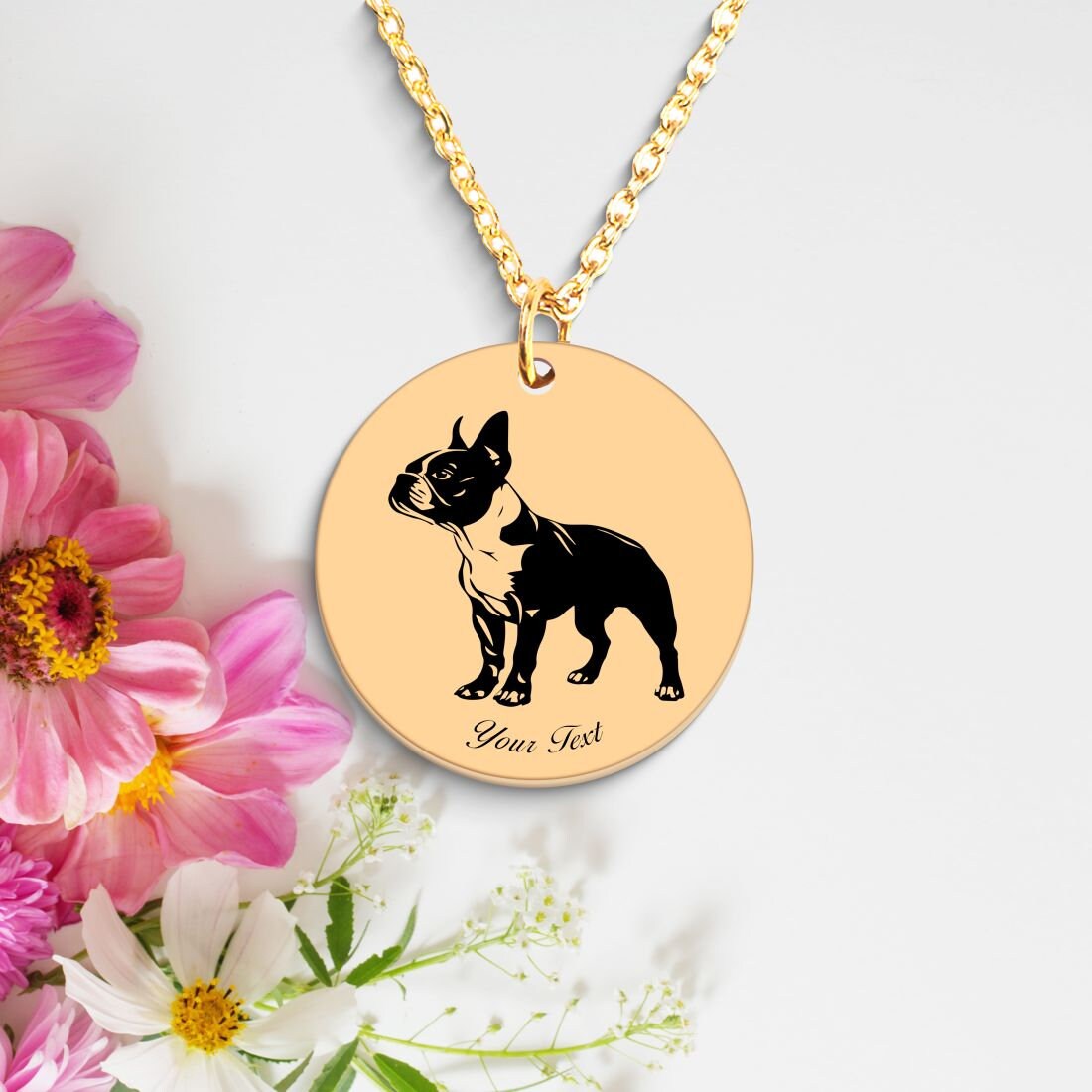 Border Terrier Dog Portrait Necklace - Personalizable Jewelry