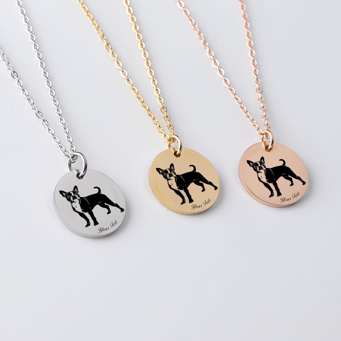 Border Terrier Dog Portrait Necklace - Personalizable Jewelry