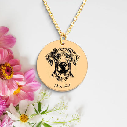 Catahoula Dog Portrait Necklace - Personalizable Jewelry