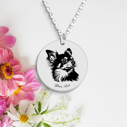 Golden Retriever Dog Portrait Necklace - Personalizable Jewelry