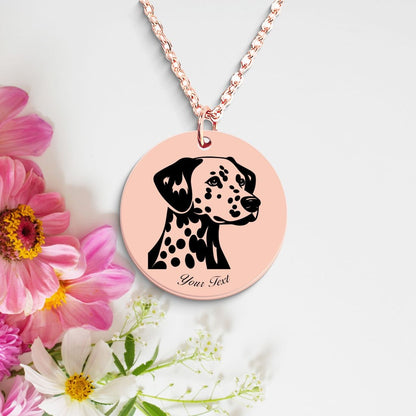 Dalmatian Dog Portrait Necklace - Personalizable Jewelry