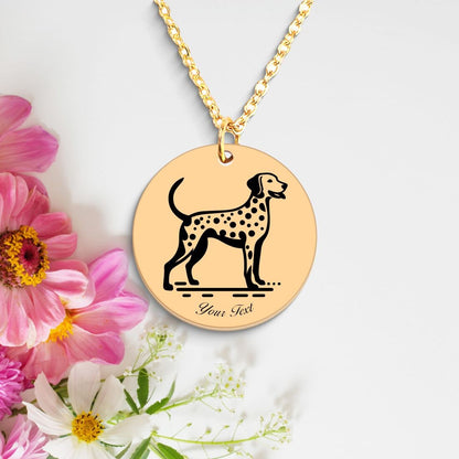 Dalmatian Dog Portrait Necklace - Personalizable Jewelry