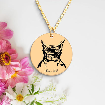 Great Dane Dog Portrait Necklace - Personalizable Jewelry