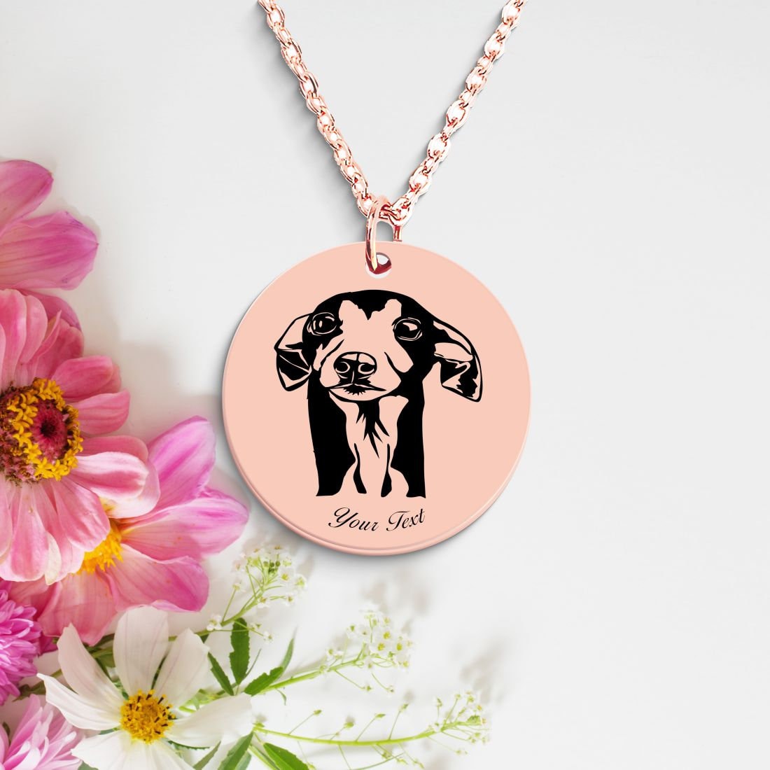 Italian Grayhound Dog Portrait Necklace - Personalizable Jewelry