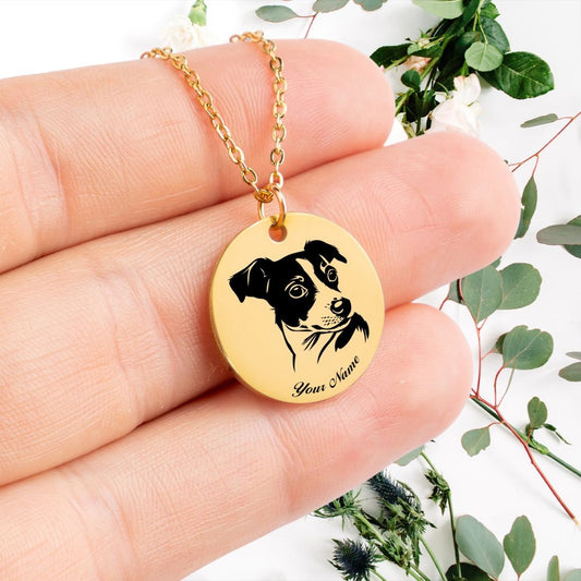 Jack Russell Dog Portrait Necklace - Personalizable Jewelry