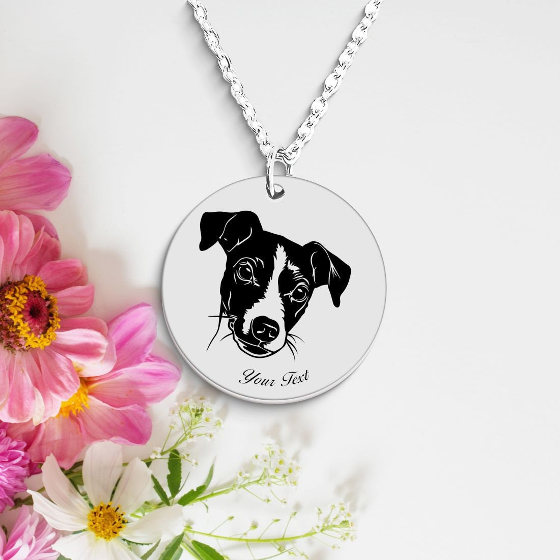 Jack Russell Dog Portrait Necklace - Personalizable Jewelry